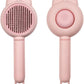 Cat Brush for Short or Long Haired Cats Dogs Rabbits, Cute Dog Brush with Release Button for Massage and Removes Loose Fur