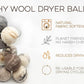 Fluff Ewes Wool Dryer Balls 6 Pack Premium New Zealand Wool Laundry Balls for Dryer, No Static Dryer Balls Laundry Reusable Cute, XL Wool Dryer Balls Cute, Baby Dryer Balls for Dryers - Marble