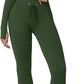 QINSEN Workout Sets for Women 2 Piece Seamless Long Sleeve Crop Tops Ribbed High Waist Leggings