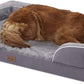 Comfort Expression Waterproof XL Dog Bed Orthopedic Foam Dogs Beds, Extra Large Dogs Bed with Bolster, Washable Dog Sofa Pet Beds with Removable Cover & Non-Slip Bottom(X-Large,Purple)