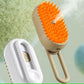 Rechargeable Steam Pet Brush – Grooming & Deshedding Tool With Adjustable Handle | Cordless & Quiet (Brown)