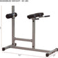 Body-Solid Back Hyperextension Machine for Lower Back Extension, Ab Crunch, Glutes and Hamstrings Exercise, Roman Chair for Abdominal and Core Training, Home Gym Equipment, Silver/Black