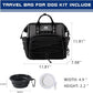 Dog Travel Bag, Airline Approved Pet Supplies Backpack, Dog Travel Backpack Accessories Set with 2 Silicone Collapsible Bowls and 1 Leash Clip for Camping, Road Trips & Weekends Away（Black）