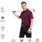 Men's Golf Polo Shirts Short Sleeve Striped Performance Moisture Wicking Dry Fit Golf Shirts for Men