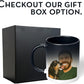 Personalized Coffee Mug, Custom Drawing Portrait Gift, Funny Customized Coffee Gift for Men & Women, Custom Mugs with Pictures, Black - Color Changing 11oz Father's Day Mug