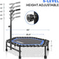 ONETWOFIT 42"/45" Rebounder Trampoline for Adults, Silent Mini Trampoline Indoor Exercise Fitness Trampoline Bungee Rebounder Workout Max Load 330lbs