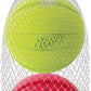 Nerf Dog Classic Squeak Ball Outdoor Dog Toys, 3.8 Inch Dog Ball Fetch Toy, Squeaking Toy for Medium and Large Breeds, Green/Red, 2 Count