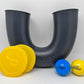 Original pindaloo Skill Game with 2 Balls- Gifts for Kids and Adults Indoor & Outdoor Games, Ball Toys for Boys, Girls, & Teens - Gift Ideas, Fun Stuff, Develops Motor & Juggling Skills (Black Carbon)
