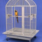 XX Large DomeTop Wrought Iron Bird Parrot Cage, 40"x30"x66.5"H, 6mm Extra Strong Wire (Silver Vein)
