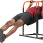 Sunny Health & Fitness Power Tower, Dip Bar, Push-Up & Pull Up Assisting Parallette Station w Optional Rock Climbing Grip Trainer