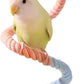 Multi-Color Rope Bird Perch Toys for Parrot Cage Stand, Climbing Swing Accessories for Cockatiel, Parakeets, Budgies, Lovebirds, Conures, Finches - 23.6 inch
