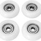 Upgraded Set of 4 Rollers Kit Replacement for Total Gym Wheels/Rollers, Fits for Gym Models 2000, 3000, Some 3000 XL, and a Few Very Early XL (White)