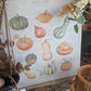 Squash and Acorn Botanical Print Wall Hanger | 2 Styles