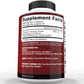 Nutrivein Korean Red Panax Ginseng 1600mg – Extra Strength Formula - 180 Capsules