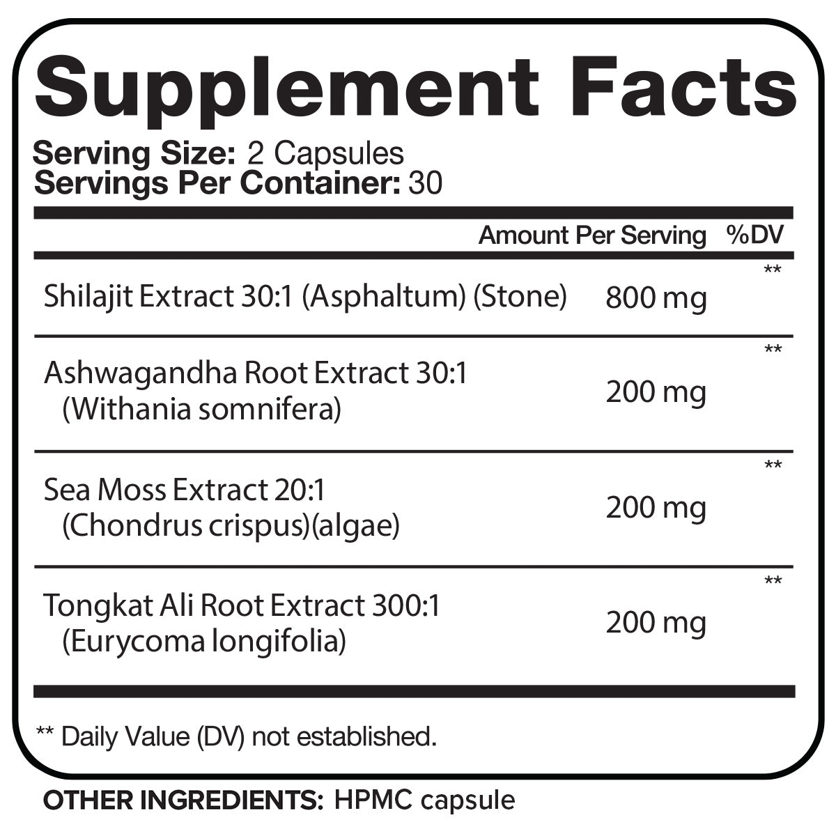 Nutrivein Premium Shilajit – Himalayan Origin for Men & Women - 1500 mg - 60 Capsules