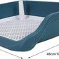 Fabater Dog Potty Toilet Training Tray, Portable Multifunctional Mesh Puppy Training Toilet Pad Holder with Bafflel for Small Dogs Puppies (Peacock Blue)