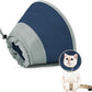 Cat Cone Collar Soft to Stop Licking, Adjustable, Foldable Lightweight Kitten Cones After Surgery Recovery for Cats & Kittens, Cat Cone Alternative (Solid Blue, L)