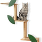 Meowoou Cat Wall Shelves Cat Scratching Post Wall Mounted Perch, 3 in 1 Cat Stairs Wall Tree Jungle Platform Supplies Suit for Cats Climb Play Scratch Nap