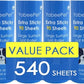 Extra Sticky Large Lint Roller Refills, 6.3'' Giant Lint Roller Refills for Pet Hair, Clothes&Furniture Cleaning, 540 Sheets in Total