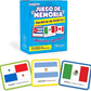 Menique Flags of The Americas Memory Matching Game – Spanish Edition – 70 Cards (35 Pairs) with Flags, Countries & Capitals – Educational Matching Game in Spanish for Kids and Adults