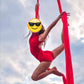 DASKING Aerial Silks Starter Kit - Durable 11Yards of Aerial Yoga Hammock with Hardware, Aerial Swing for Acrobatic Flying Yoga & All Levels (Aerial Rigging Point Up to 14ft)