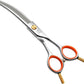 Fenice Peak 6'' Small Curved Thinneing Scissors Lightweight Dog Cat Grooming Scissors with Safety Round Tip JP440C Stainless Steel