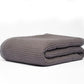 GOTS Certified Organic Cotton Waffle Weave Blanket, Queen Bed Size, 90"X90"Cozy Throw Blanket for Couch, Modern Home Decor, Throw Blankets,Waffle Blanket, Soft Bed Blankets -Charcoal Grey