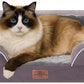 Comfort Expression Small Dog Beds Waterproof Cat Beds Orthopedic Foam Sofa Beds for Small Dogs Comfy Pet Bed with Washable Removable Cover & Non-Slip Bottom(XX-Small,Purple)