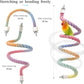 3pcs Gradient Colorful Bird Rope Perch Stand,Bird Cage Climbing Rope Toys Accessories,Bendable Climbing,Parakeet Lovebirds Cockatiels Budgies Play (15.7'',23.6'',39.3''B)