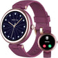 Fitness Tracker, Round Fitness Watches for Women with Bluetooth Call Heart Rate Monitor Sleep Tracker Calorie/Step Counter, Birthday Gift for Women Lady Mom Waterproof (Purple)