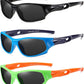 DYLB 3 Pack Flexible Kids Polarized Sunglasses For Boys Girls With Strap, Sport Sunglasses for Children Age 3-10.