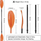 Kayak Paddle 4 Pieces Aluminum Shaft and PP Blade Floating 86.6in/220cm, 90.5inch/230cm Lightweight Oars