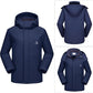 CAMEL CROWN Men's Winter Coat Waterproof Ski Jacket Fleece Lined Windproof Raincoat for Snow Outdoor Hiking Mountain