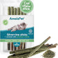 Silvervine Sticks for Cats, Chew Sticks Covered with Catnip Dust - Natural Matatabi Cat Dental Care, Silvervine Cat Teeth Cleaning, 6 Pcs