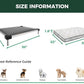 FXW TitanNest Chew-Proof Elevated Dog Bed, Raised Cot for Indoor/Outdoor/Camping Use, Durable & Washable Padded Pet Bed with Exclusive Cover for Extra-Small Dogs, 30.0" L x 22.0" W x 4.5" H, Gray