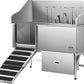 VEVOR Professional 304 Stainless Steel Dog Bathing Station, 61 inch Pet Grooming Tub w/Anti-Slip ramp, Storage Drawer, Cold Hot Faucet Showerhead, for Large & Medium & Small (Left Door, with Drawer)