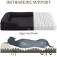 Bedfolks Orthopedic Dog Bed XXL, Waterproof Dog Sofa Bed for Giant Dogs, Egg Foam Pet Couch Bed with Removable Washable Cover and Nonslip Bottom, Black