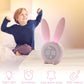 KDtech Kids Alarm Clock with Night Light 6 Ringtones, Cute Pink Bunny Digital Alarm Clock for Kids, Touch Control and Rechargeable Sleep Trainer Clock for Boys Girls Bedroom