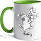 Customized Name Dog Accent Ceramic Mug Gift For Dog Lover Mom Dad, Personalized Dogs Animal White Coffee Mug 11 Oz 15 Oz, Awesome Puppy Travel Cup Gift For Birthday/Holiday/Anniversary, Dogs Cup
