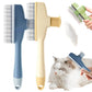 Pet Hair Removal Comb, 2025 New Flea Comb, Multifunctional Grooming Brush for Home Use, Portable Shedding Brush for Pet Owners (Blue+Yellow)