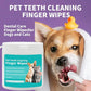 YUHUF-2Packs Teeth Cleaning Finger Wipes for Dogs & Cats, Pet Dental Care by Reducing Plaque and Tartar Remove Bad Breath, Disposable Gentle Gum Care Pet Wipes, (50 Count x2)
