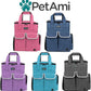 PetAmi Dog Travel Bag Pet Supplies Accessories Organizer for Traveling, Camping, Weekend; Cat Pet Travel Bag Kit Includes 2 Food Storage Containers, 2 Collapsible Bowls, 1 Feeding Mat (Teal Blue)
