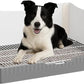 Oneluck Dog Litter Box with High Walls,30" x 22" Indoor Puppy Pee Pad Holder,Protection Wall Every Side for No Leak, Spill, Accident,Ideal for Medium Dog