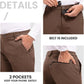 TBMPOY Men's Snow Ski Hiking Pants Waterproof Winter Fleece Lined Pants Camping Skiing Ice Fishing Pants with Belt