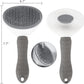 Depets Self Cleaning Slicker Brush, Dog Cat Bunny Pet Grooming Shedding Brush - Easy to Remove Loose Undercoat, Pet Massaging Tool Suitable for Pets with Long or Short Hair Gray
