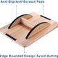 StrongTek Professional Wooden Balance Board, Rocker Board, Wood Standing Desk Accessory, Balancing Board for Under Desk, Anti Slip Roller, Core Strength, Stability, Office Wobble Boards