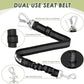 SlowTon Dog Seat Belt Harness for Car, Dog Car Harness Adjustable Mesh Breathable & Dog Seatbelt Safety Tether with Elastic Bungee for Small Medium Large Pets(Green, Double Clip, XS)