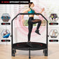 Rebounder Trampoline for Adult,460 LBS Mini Trampoline for Adults with Bar,Exercise Trampoline Indoor/Outdoor Use,40 inch Fitness Rebounder