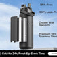 32 oz Insulated Water Bottle with 2-in-1 Straw and Spout Lid, Keep Cold 24H, Leak-Proof, BPA-Free, Double Wall Stainless Steel Water Bottle for Sports, Gym, Travel, and School (Dark Knight)