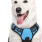 Eagloo Dog Harness Large Breed, No Pull Service Vest with Reflective Strips and Control Handle, Adjustable and Comfortable for Easy Walking, No Choke Pet Harness with 2 Metal Rings, Sky Blue, XL